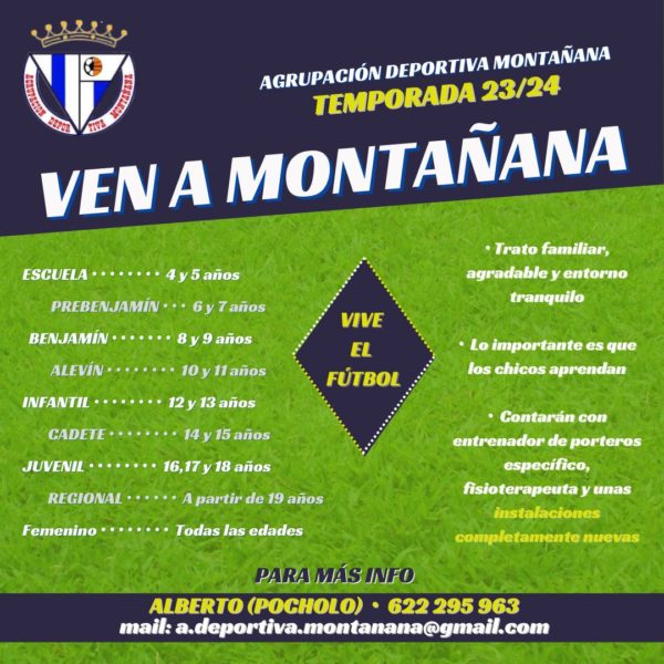 Club de Fútbol en Montañana, Agrupación deportiva Montañana
